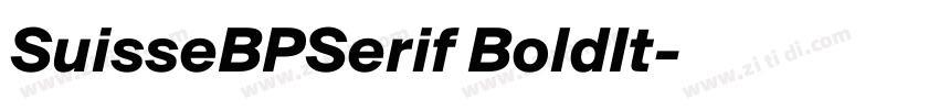 SuisseBPSerif BoldIt字体转换